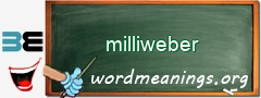 WordMeaning blackboard for milliweber